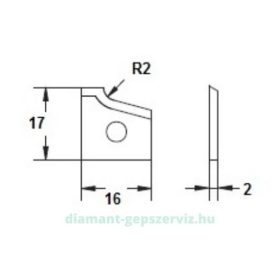 BSP Lapka 16*17*2 R2 élfóliázó lapka