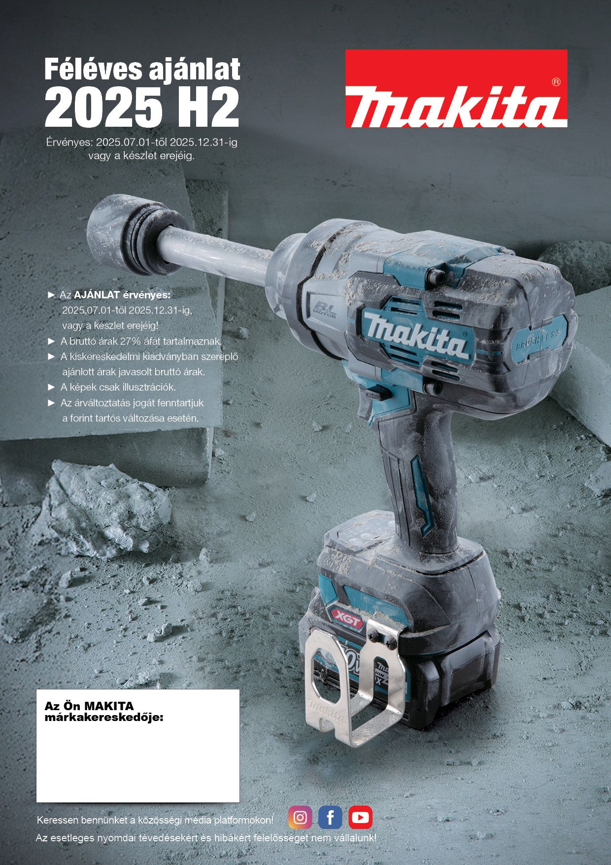 MAKITA 2025 H2 féléves ajánlat